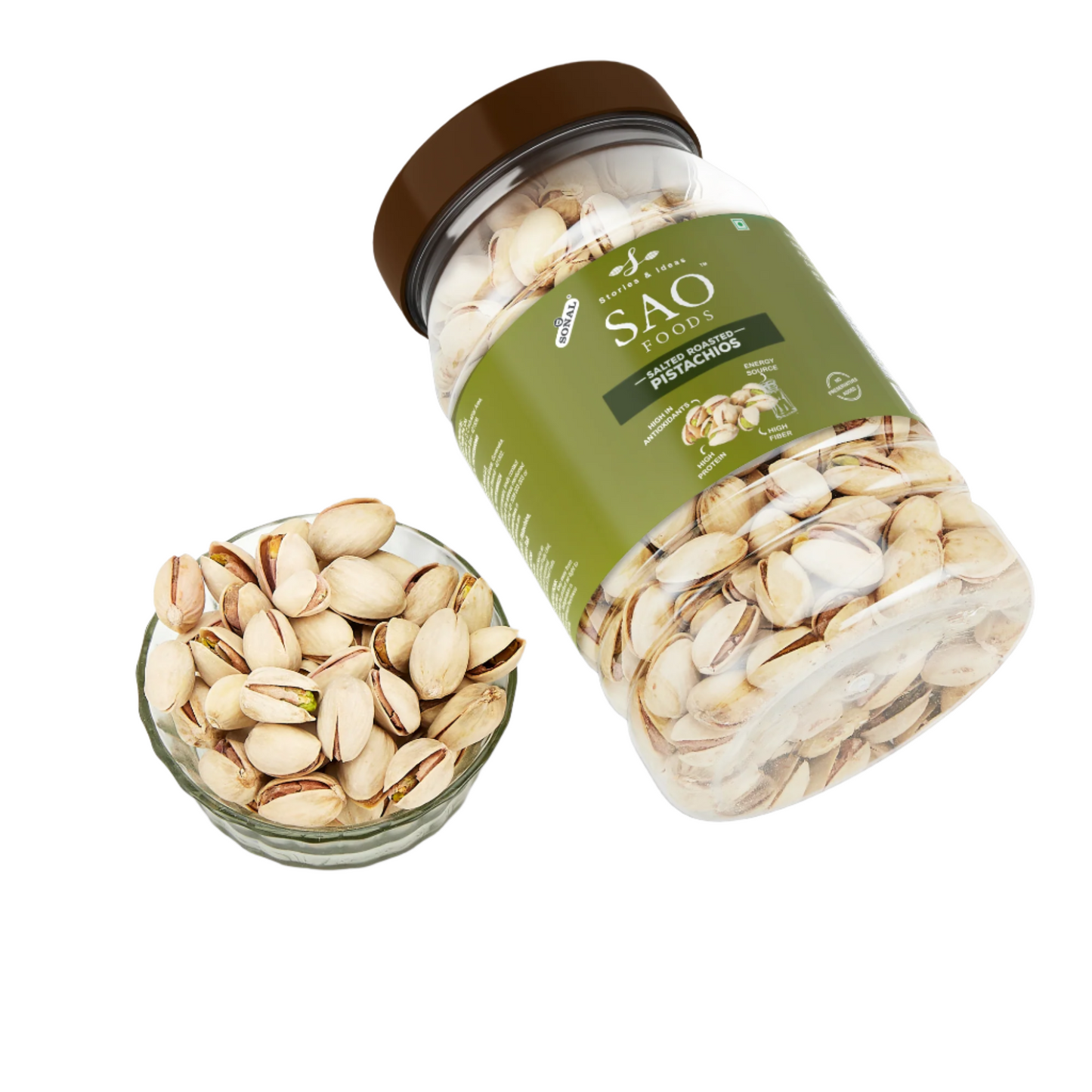 SAO Foods Roasted & Salted Pistachios 500 gm