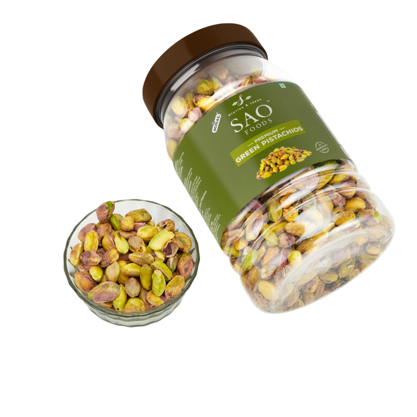 SAO Foods Premium Green Pistachios 500 gm