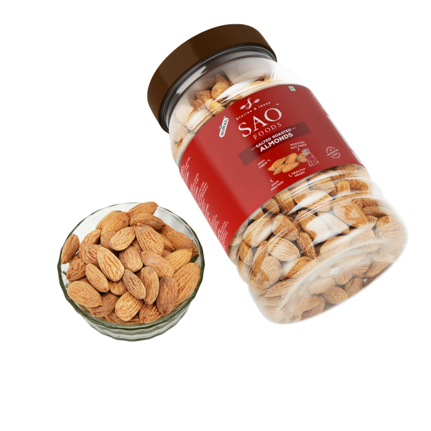 SAO Foods Roasted & Salted Almonds 500 gm