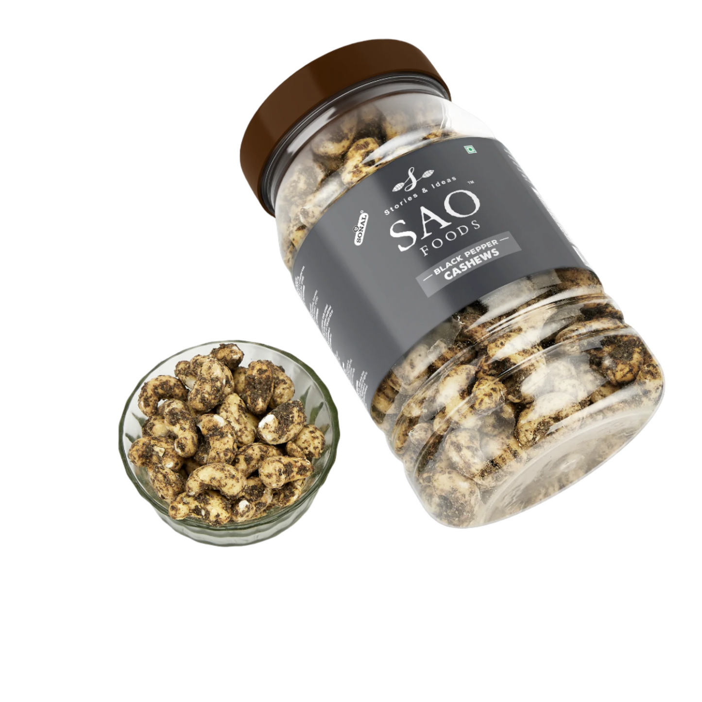 SAO Foods Black Pepper Cashews 500 gm