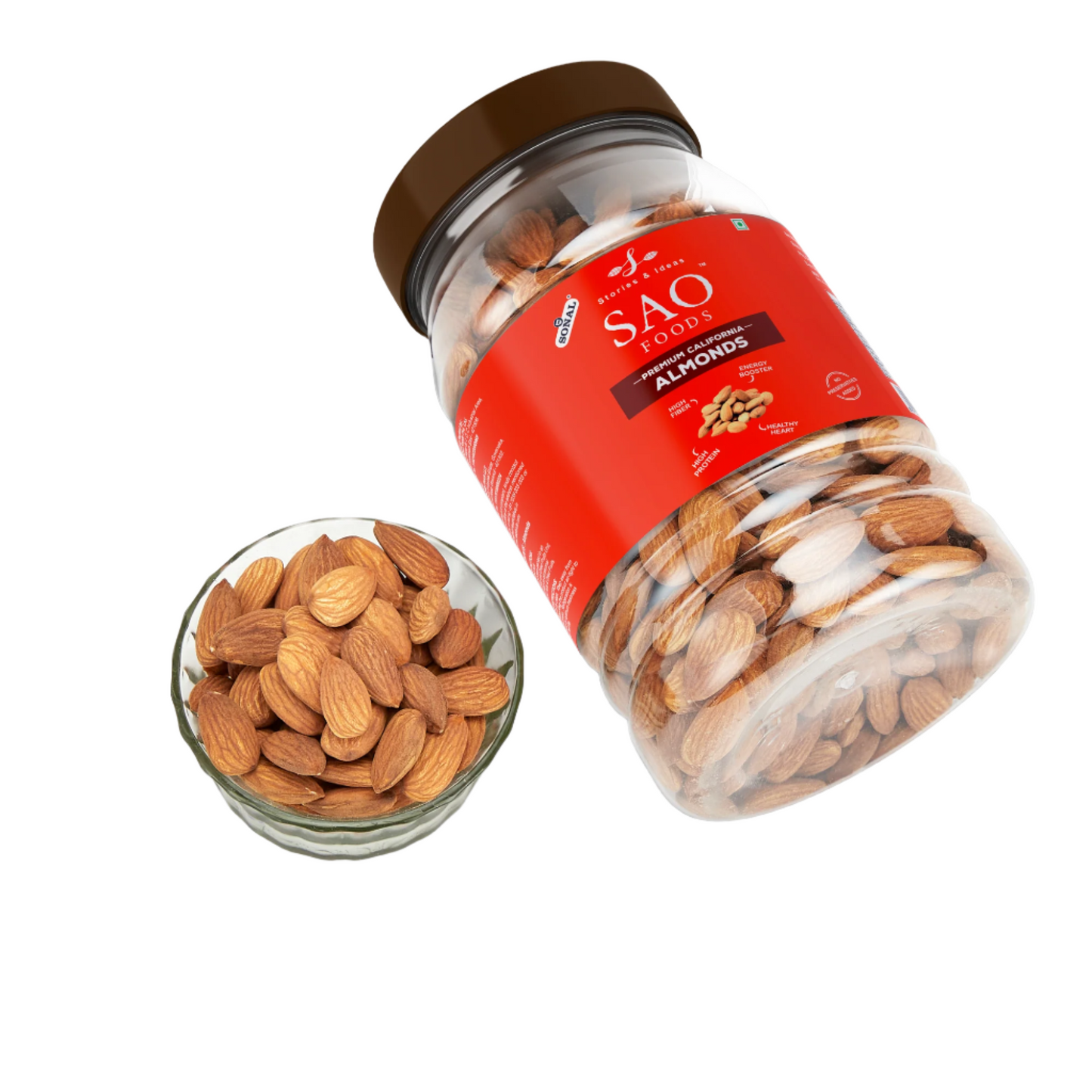 SAO Foods Roasted Premium California Almonds 500 gm