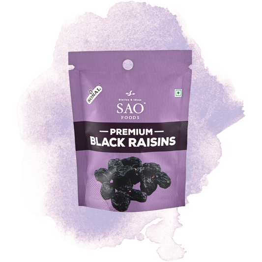 SAO FOODS Premium Black Raisins 20 gm (Pack of 10*MRP 20)