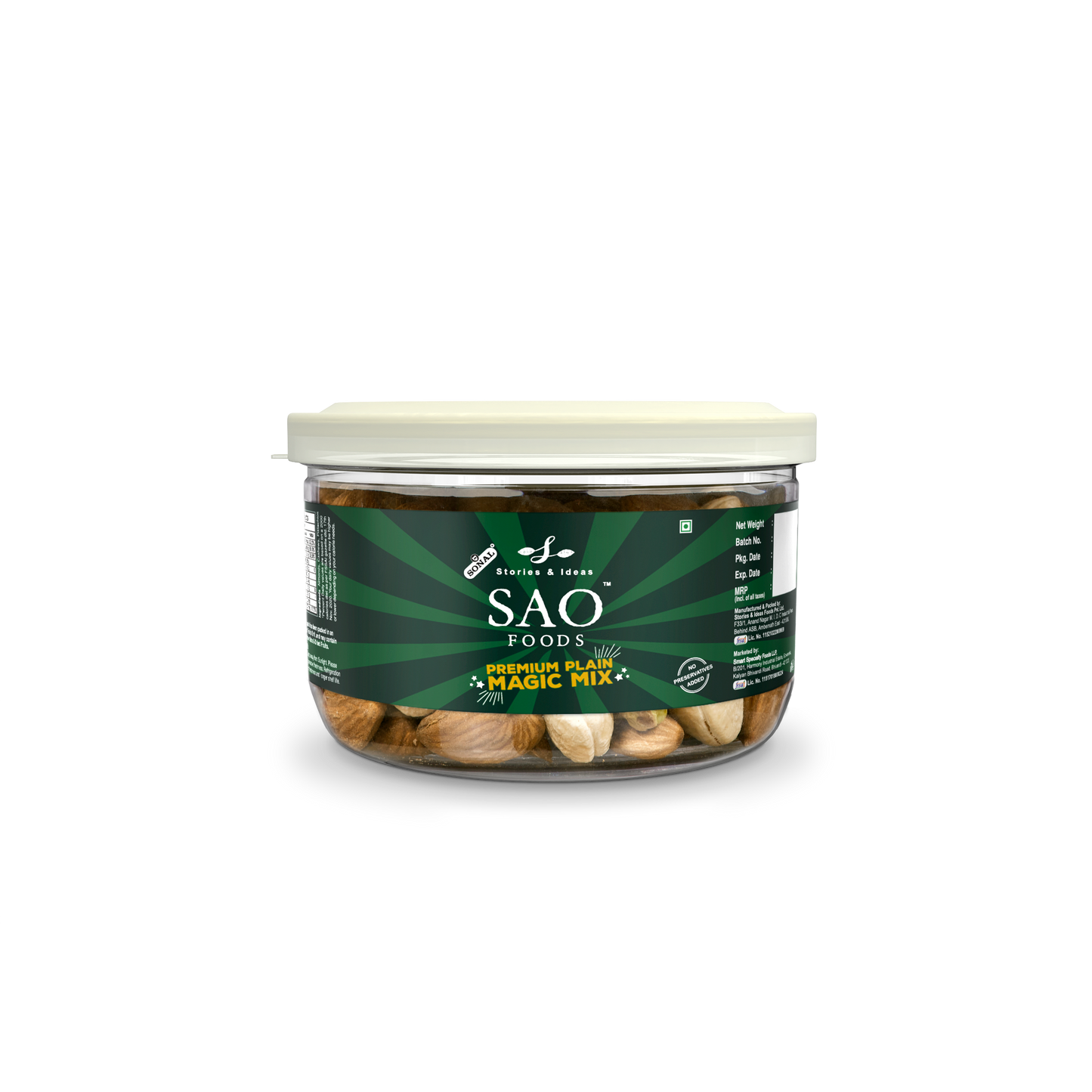 SAO Foods Premium Plain Magic Mix 100 gm | Tin Cap PET Jar