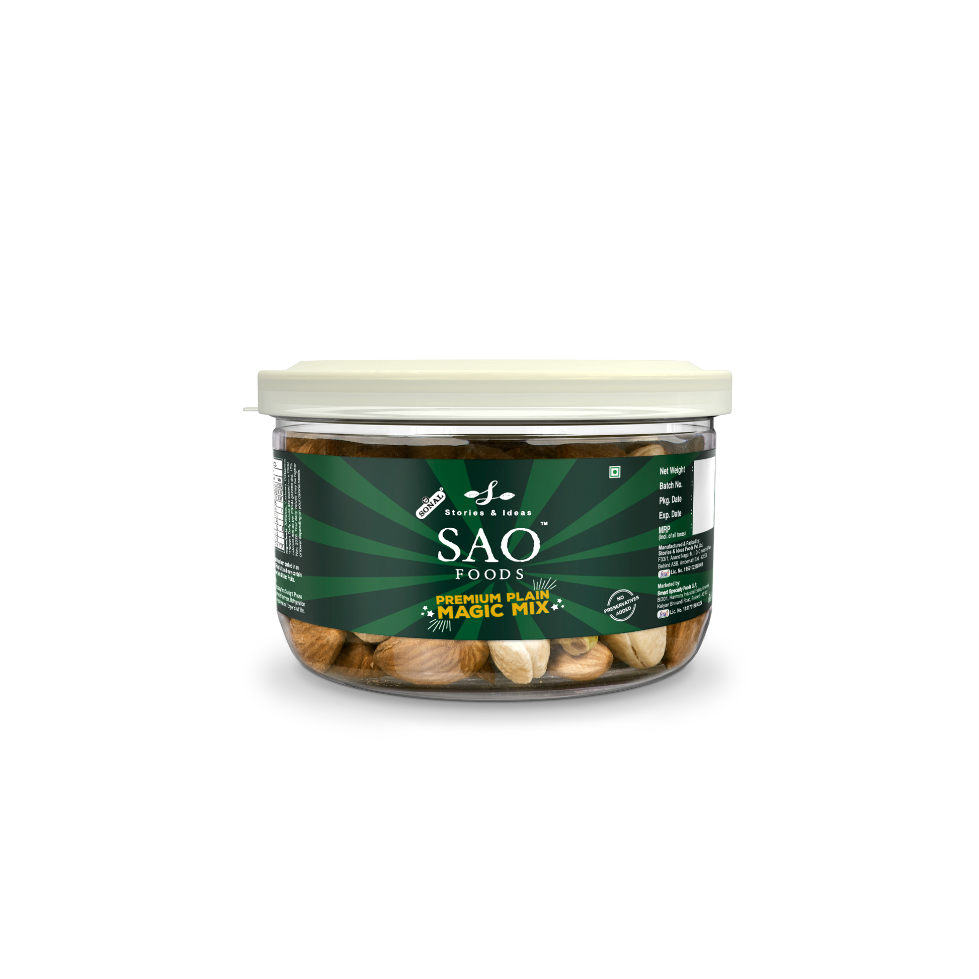 SAO Foods Premium Plain Magic Mix 100 gm | Tin Cap PET Jar