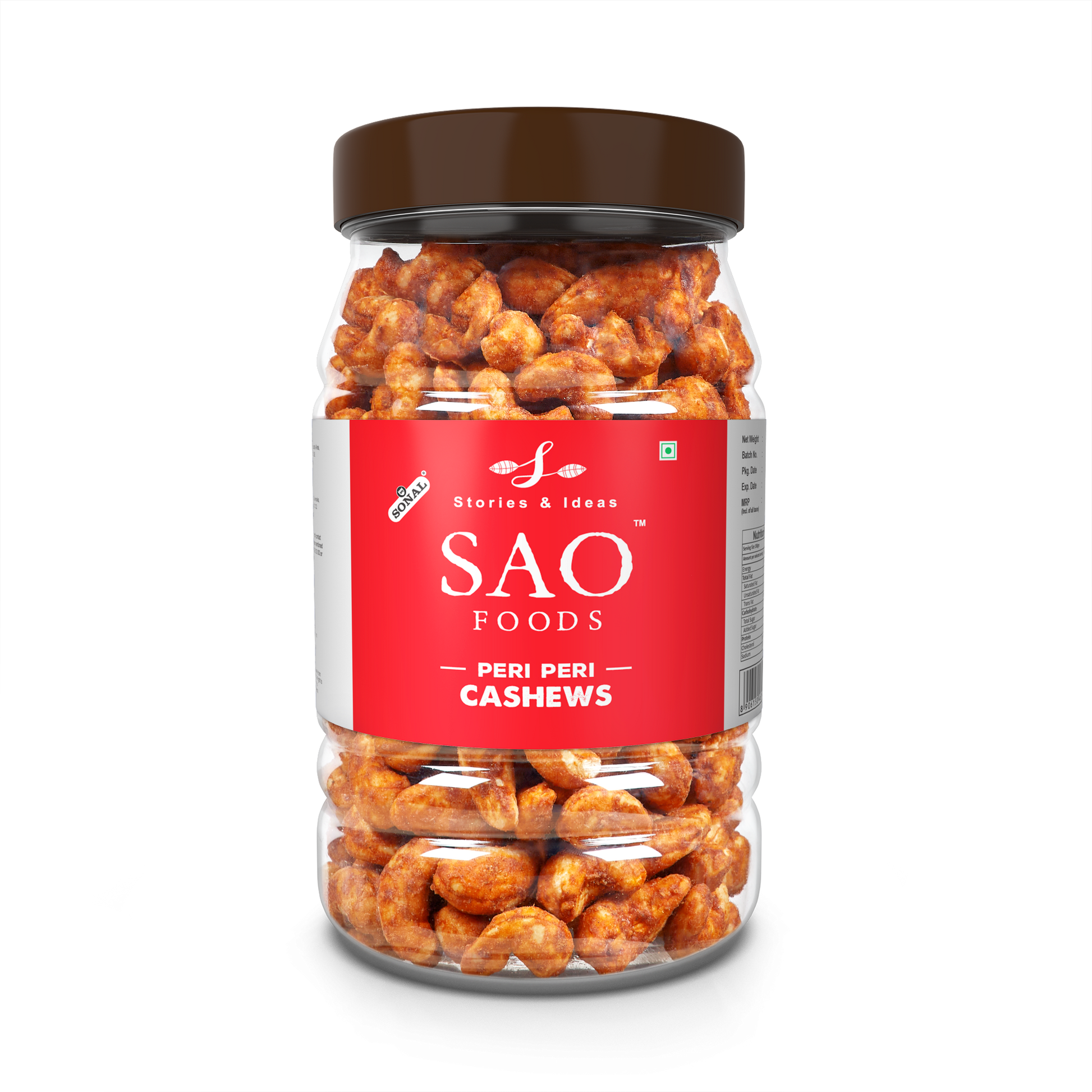 SAO Foods Peri Peri Cashews 500 gm