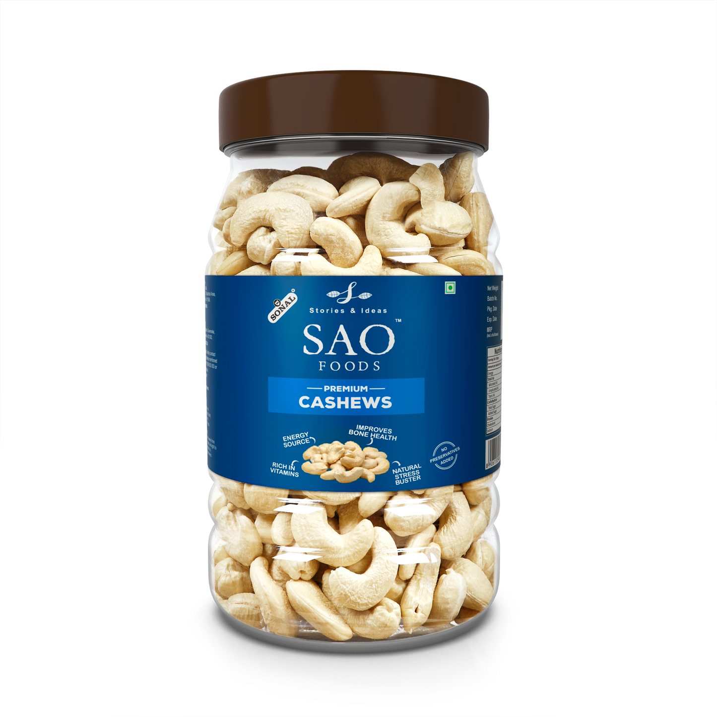 SAO Foods Roasted Premium Cashews 500 gm