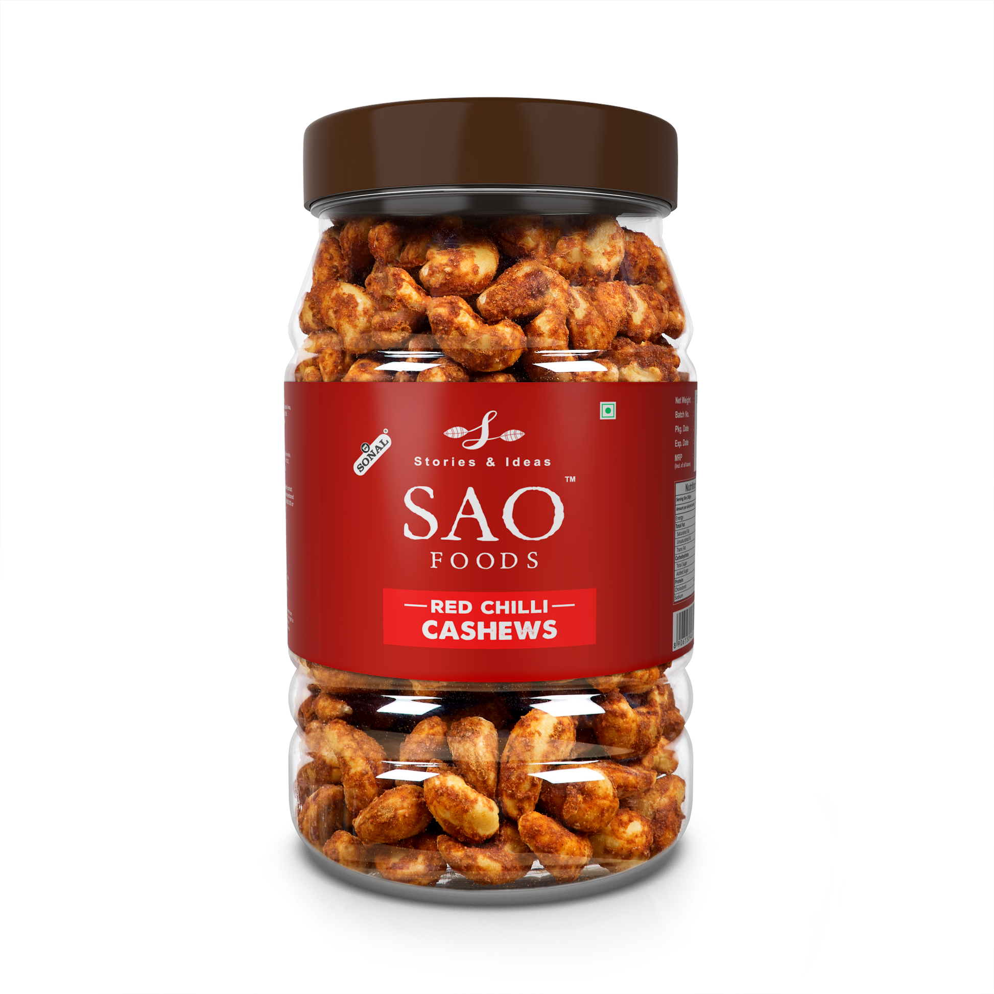 SAO Foods Red Chilli Cashews 500 gm