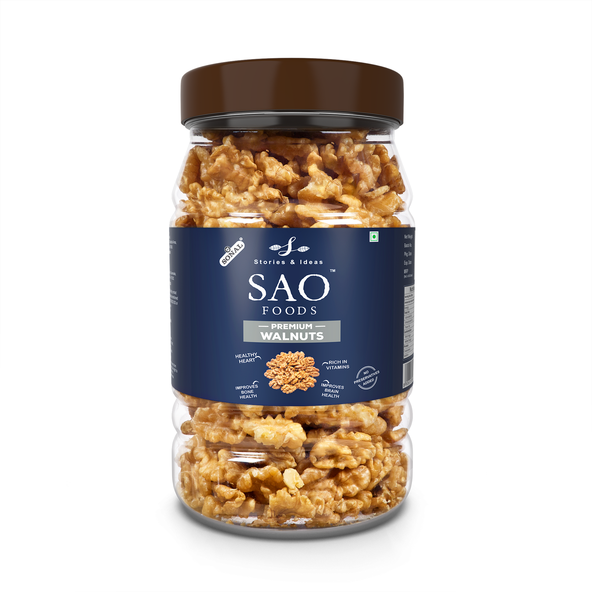 SAO Foods Premium Walnuts 500 gm 