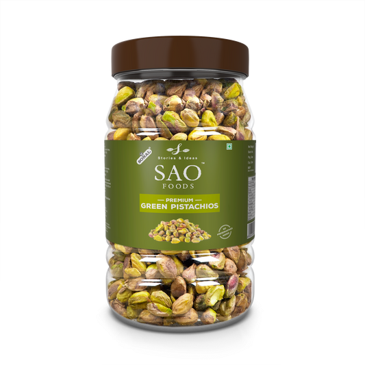 SAO Foods Premium Green Pistachios 500 gm