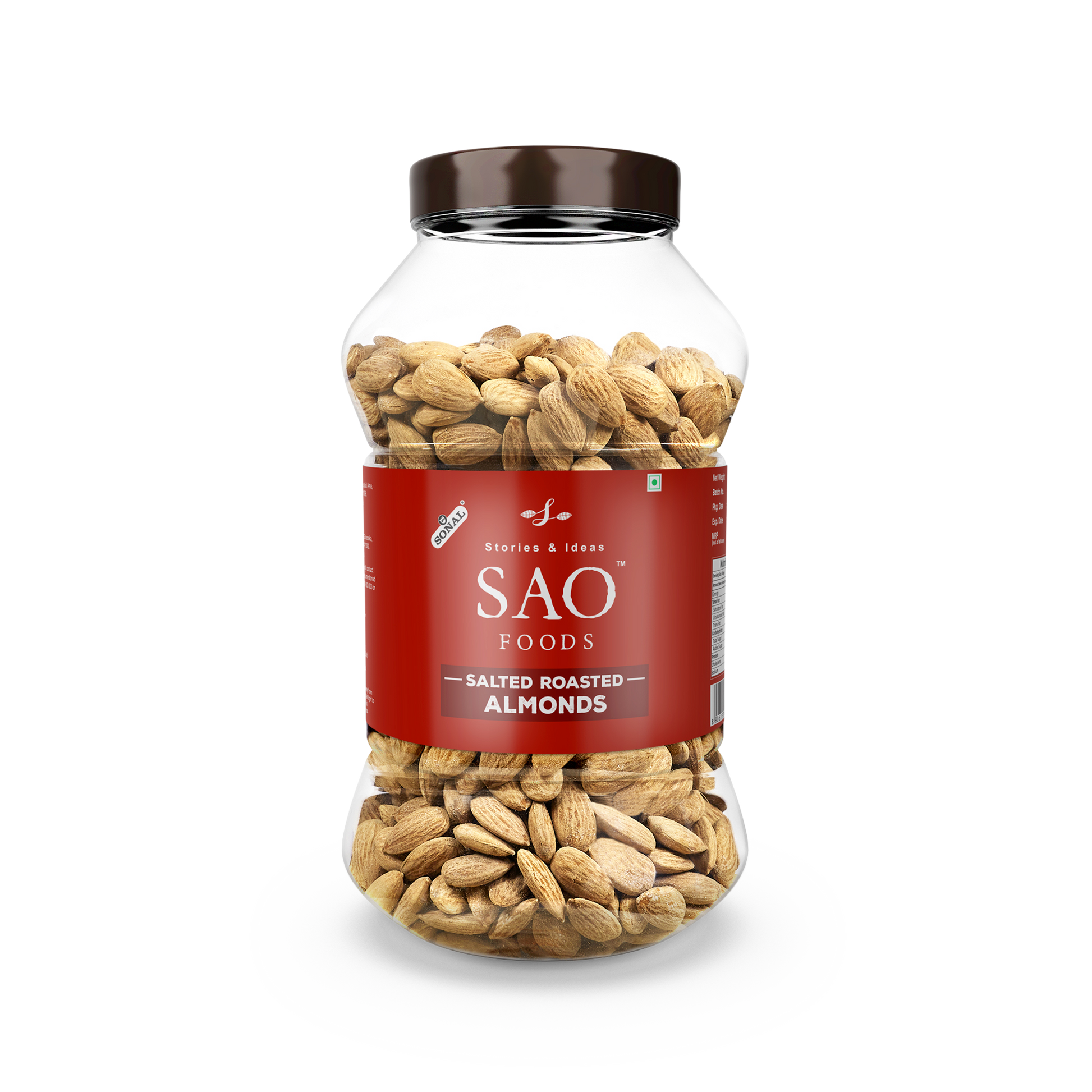 SAO Foods Salted Roasted Almonds 1 kg