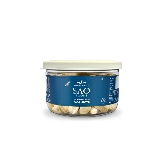 SAO Foods Premium Cashews 100 gm | Tin Cap PET Jar