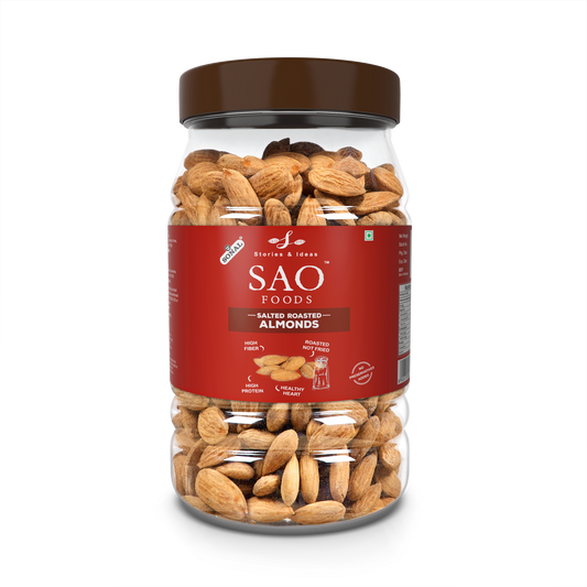 SAO Foods Roasted  & Salted Almonds 500 gm