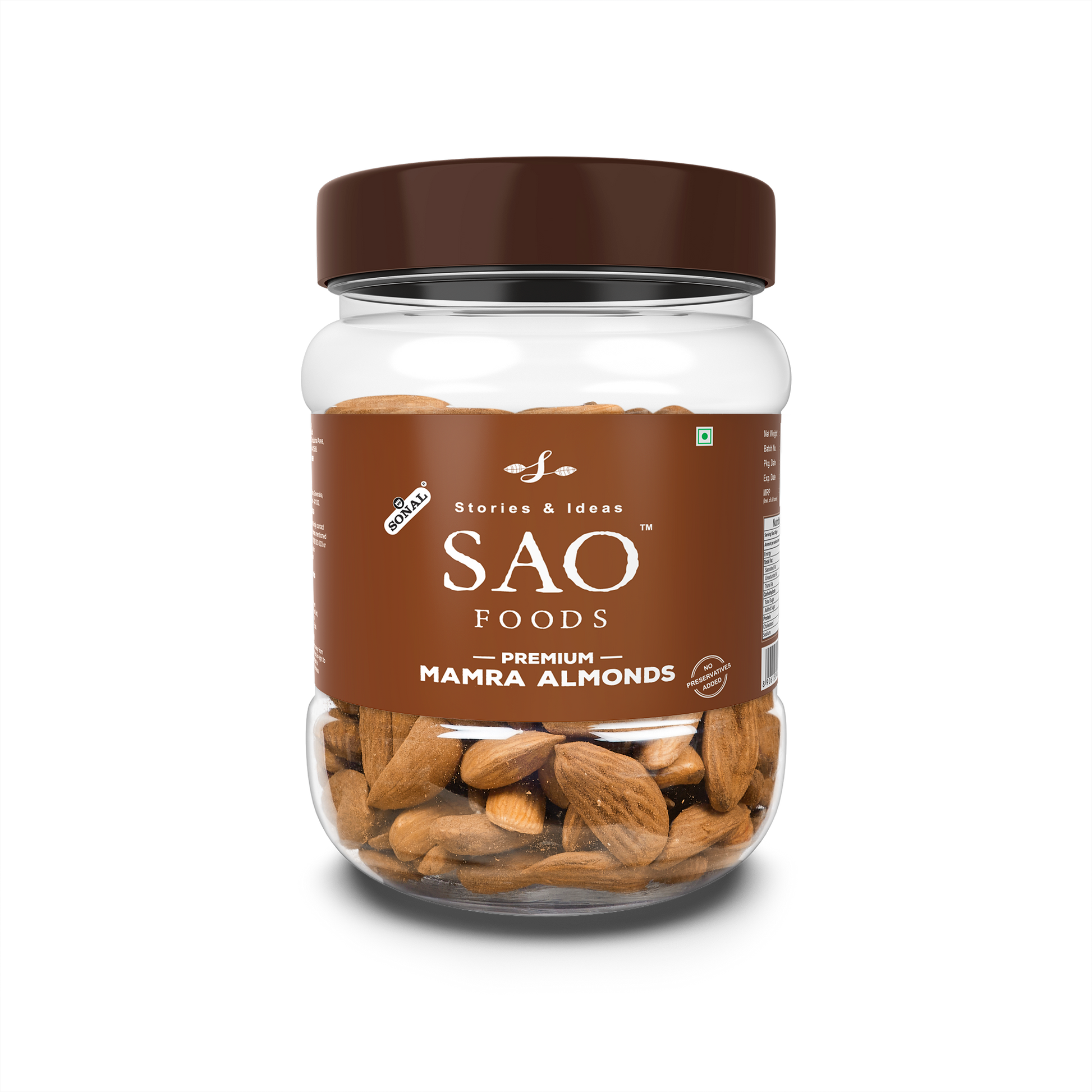 SAO Foods Premium Mamra Almonds 250 gm