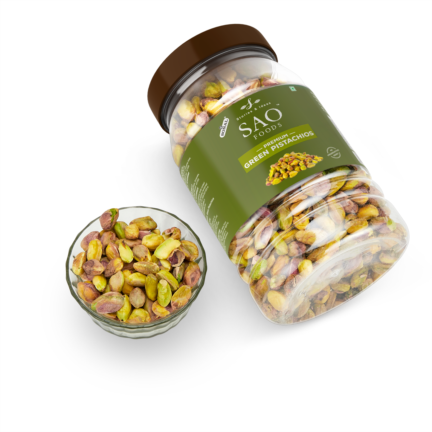 SAO Foods Premium Green Pistachios 500 gm