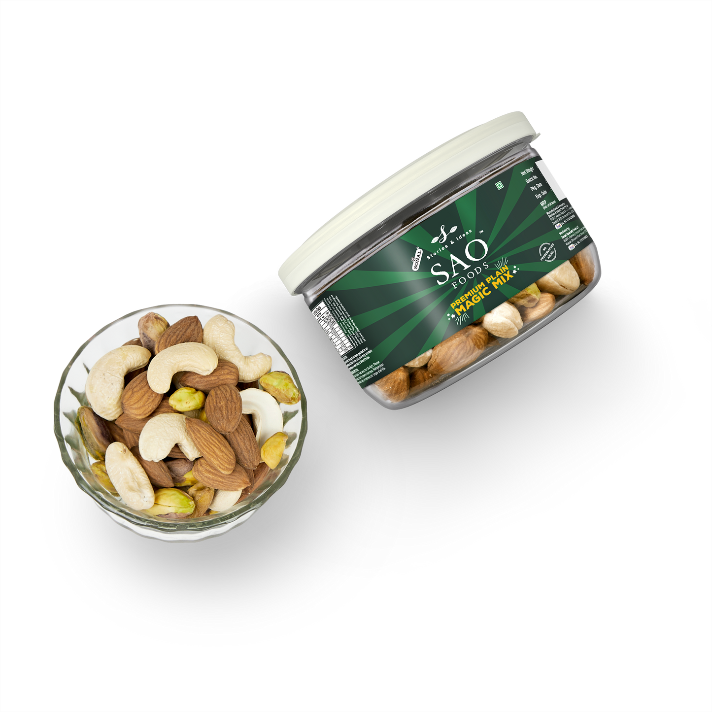SAO Foods Premium Plain Magic Mix 100 gm | Tin Cap PET Jar