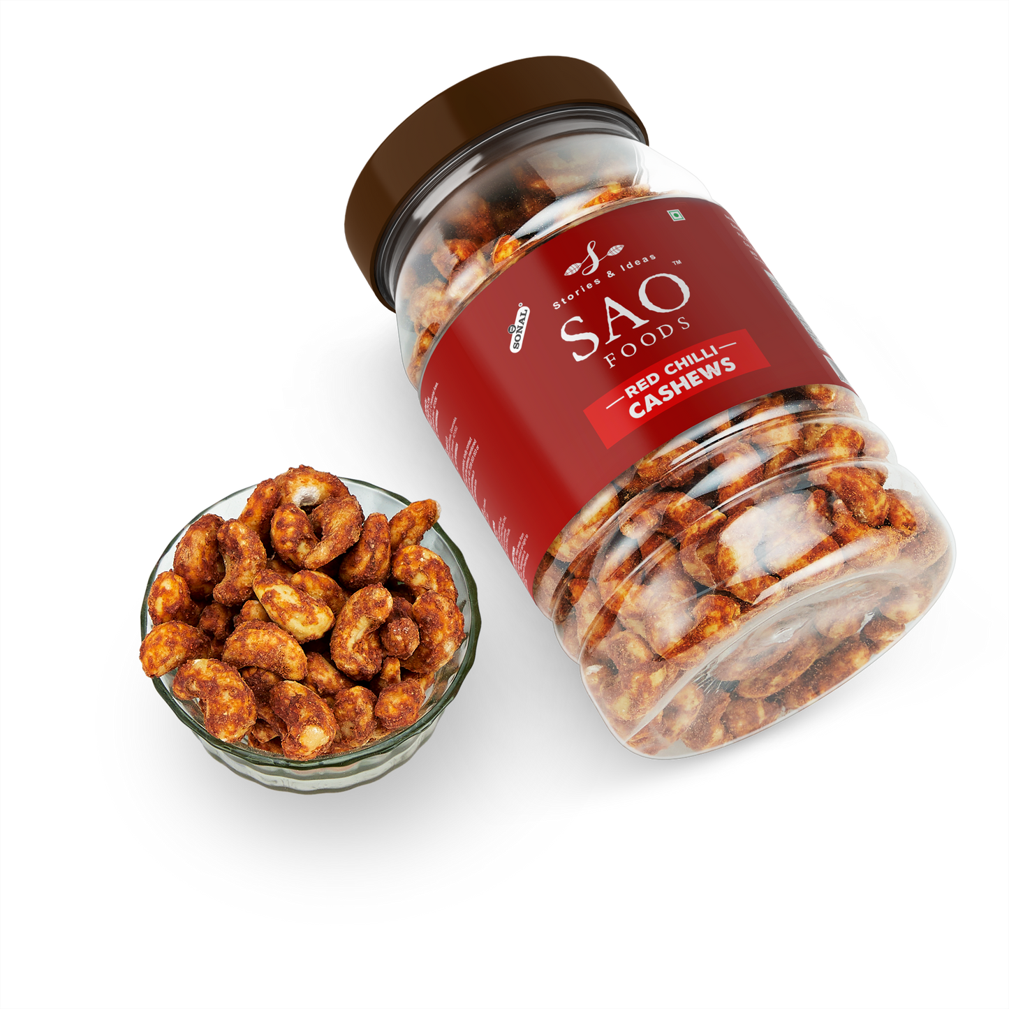 SAO Foods Red Chilli Cashews 500 gm