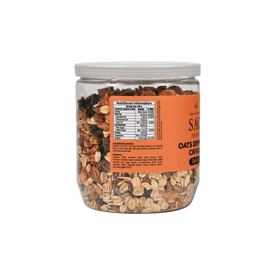 SAO FOODS Oats Chivda Peri Peri 270gm