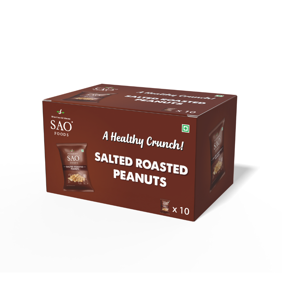 Salted Roasted Peanuts - 400g | 10 Small Packs
