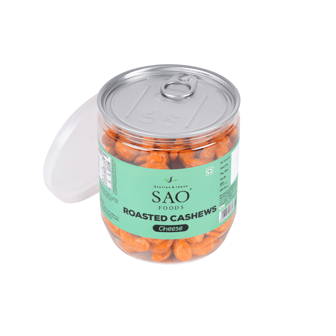 SAO FOODS Cheese Roasted Cashews 250 gm | PET Jar with Aluminum cap 2