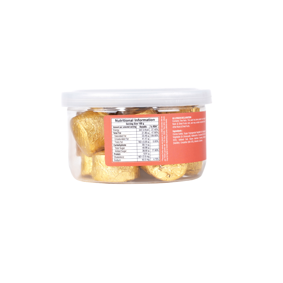 SAO FOODS Choco Nuts (Chocolate Dry Fruits) 130gm  | Tin Cap PET Jar 3