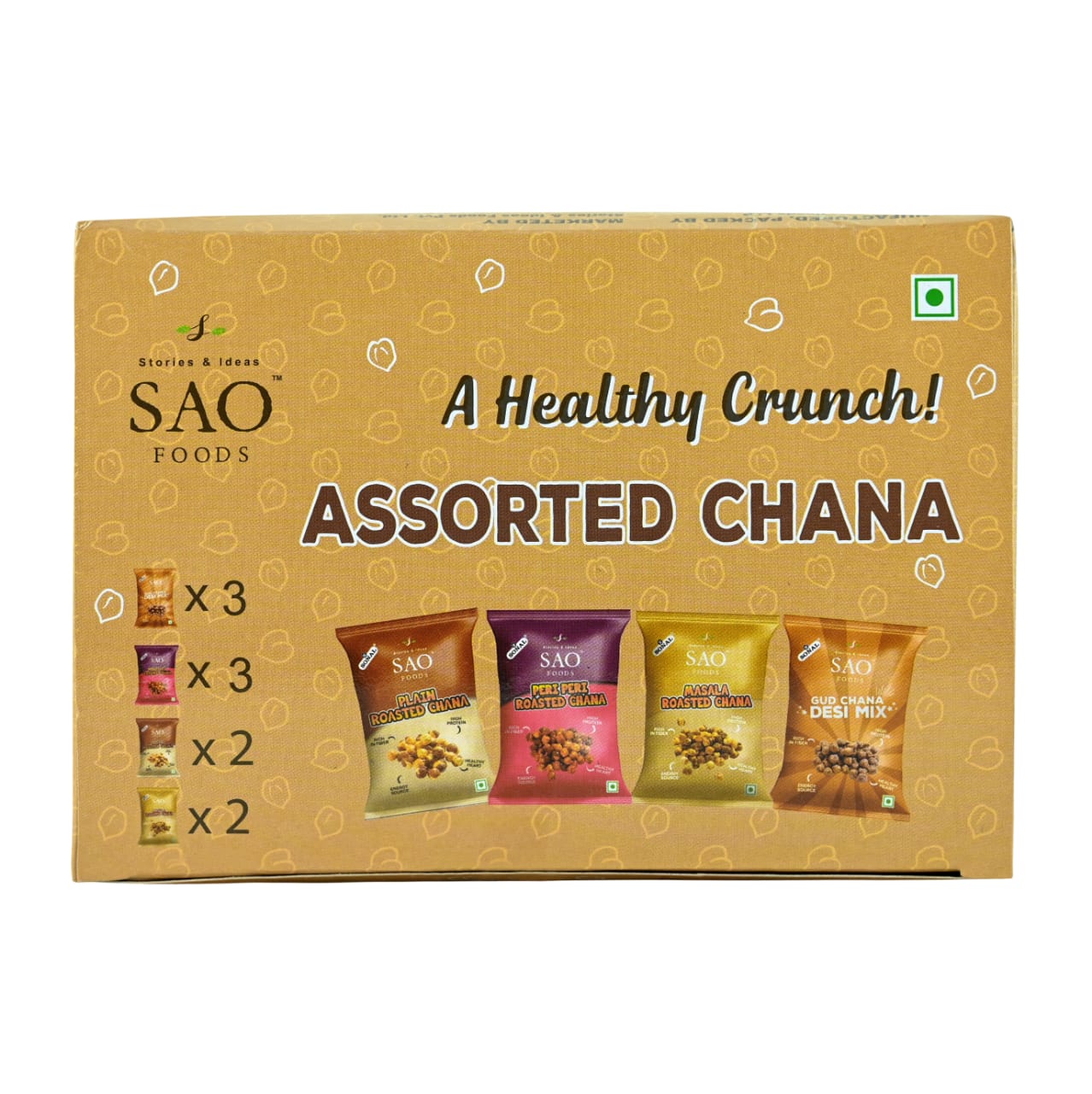 SAO Foods assorted chana - 400g in 10 small packs