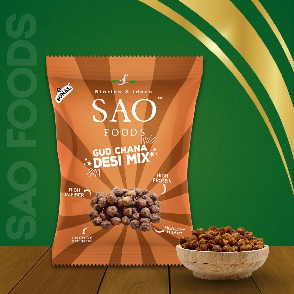 Gud Chana Healthy Snacks with Open Product