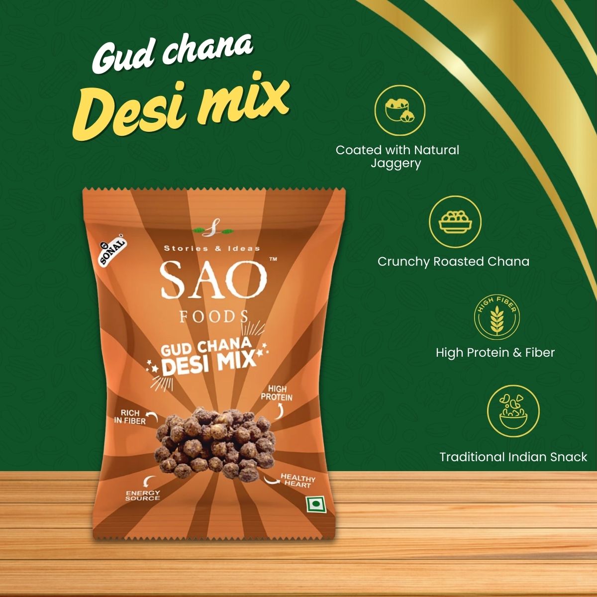 Gud Chana Healthy Snacks with Features