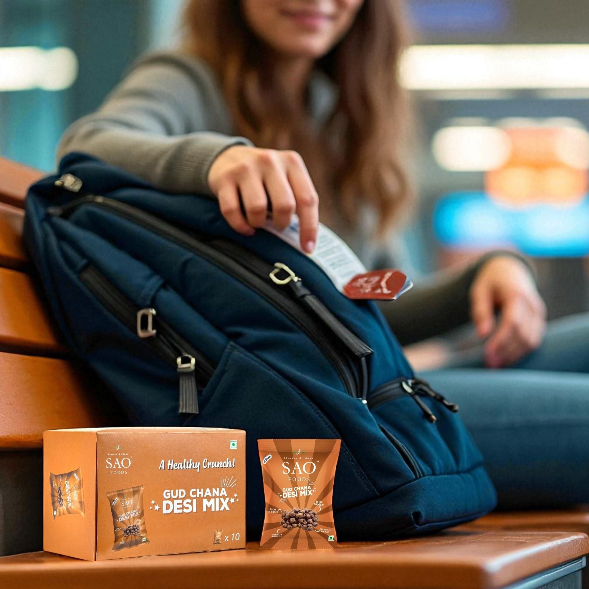 Gud Chana Healthy Snacks - 450g | 10 Small Packs