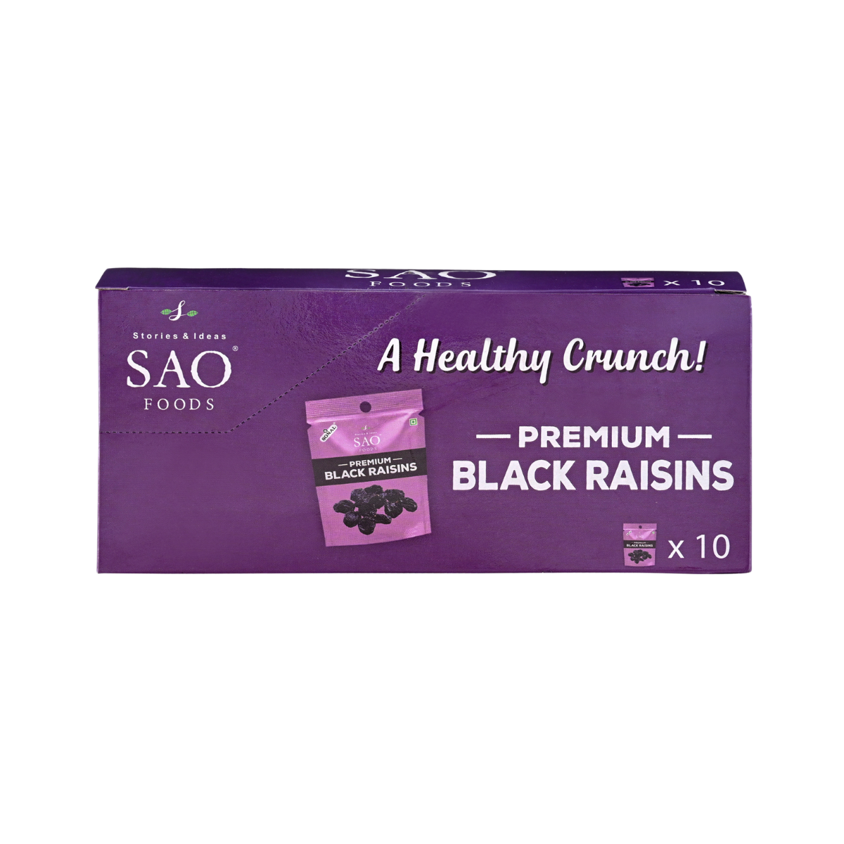 Premium Black Raisins - 200g | 10 Small Packs