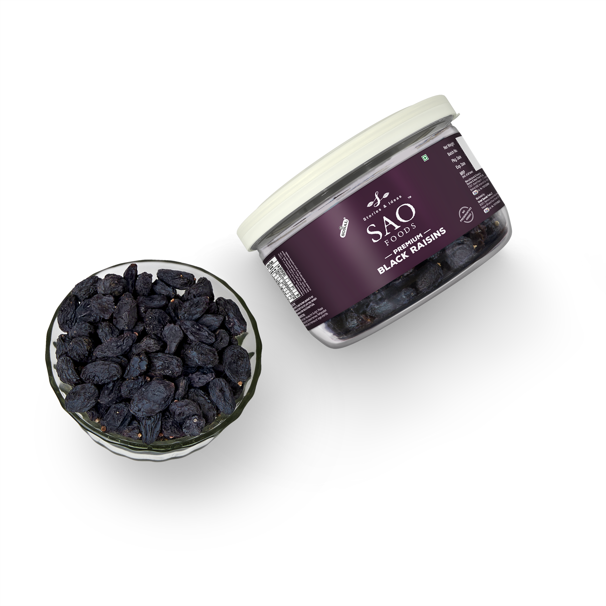 Buy Black Raisins - 160g | PET Jar