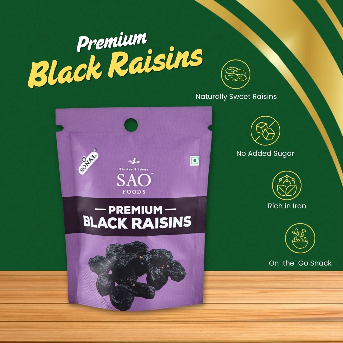 SAO Foods Premium Black Raisins