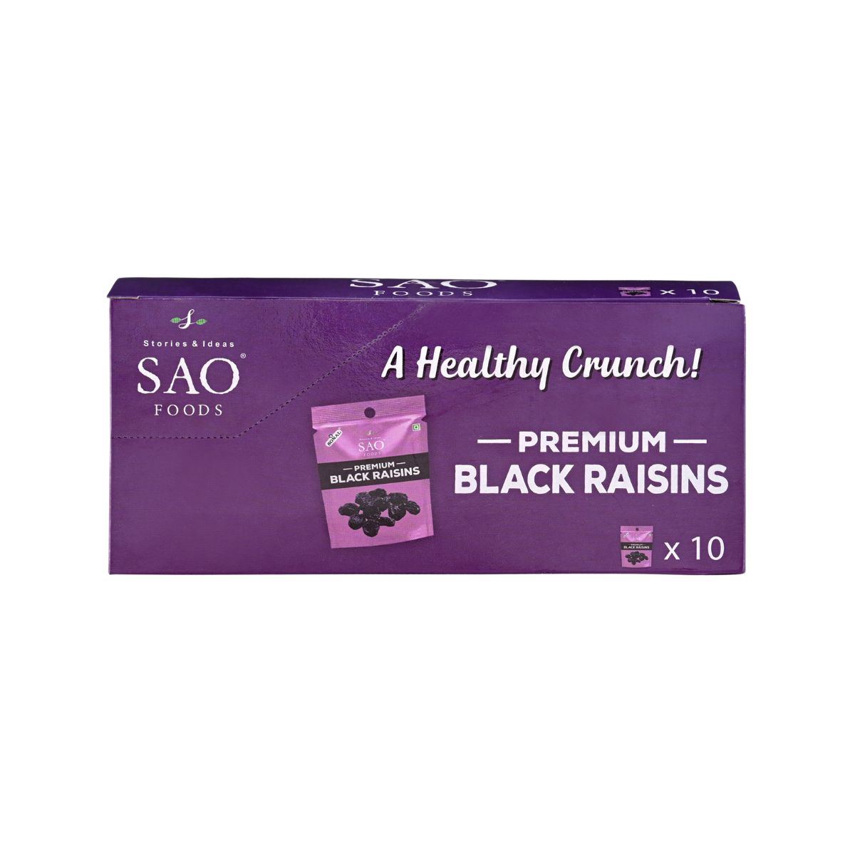 Premium Black Raisins - 200g | 10 Small Packs