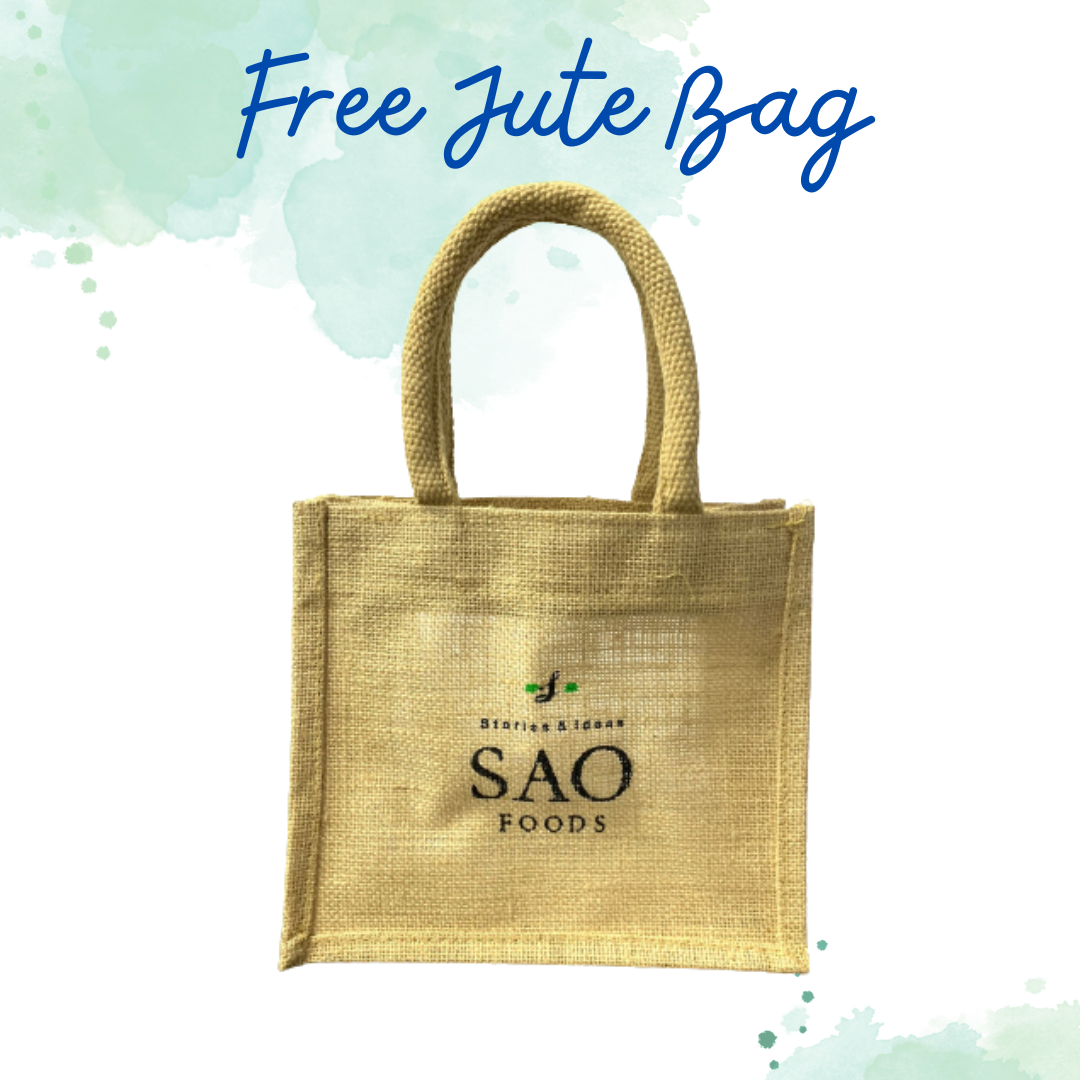 SAO FOODS Roasted & Unsalted Premium Green Pistachios 500 gm | Get complimentary jute bag