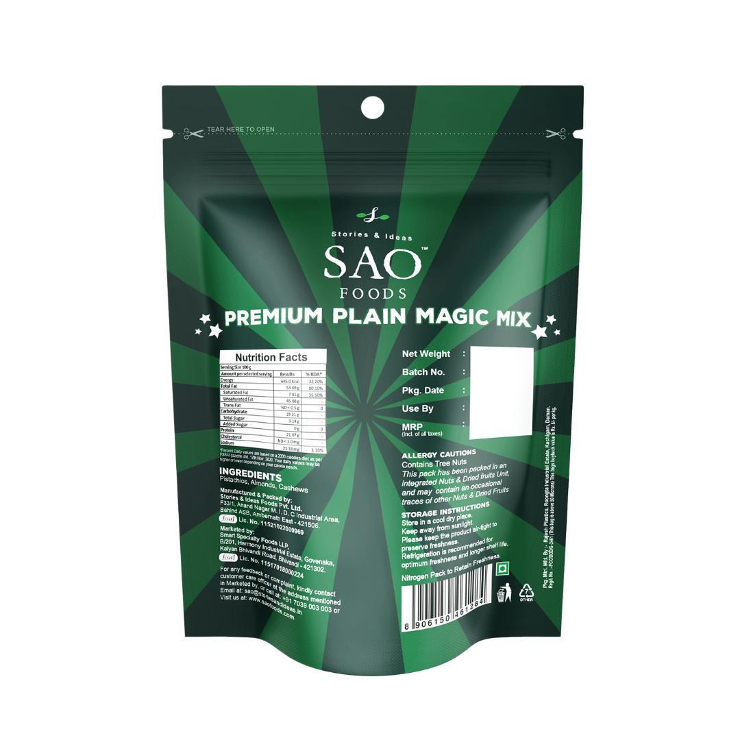 Unsalted Roasted Mixed Nuts - 270g | 10 Small Packs