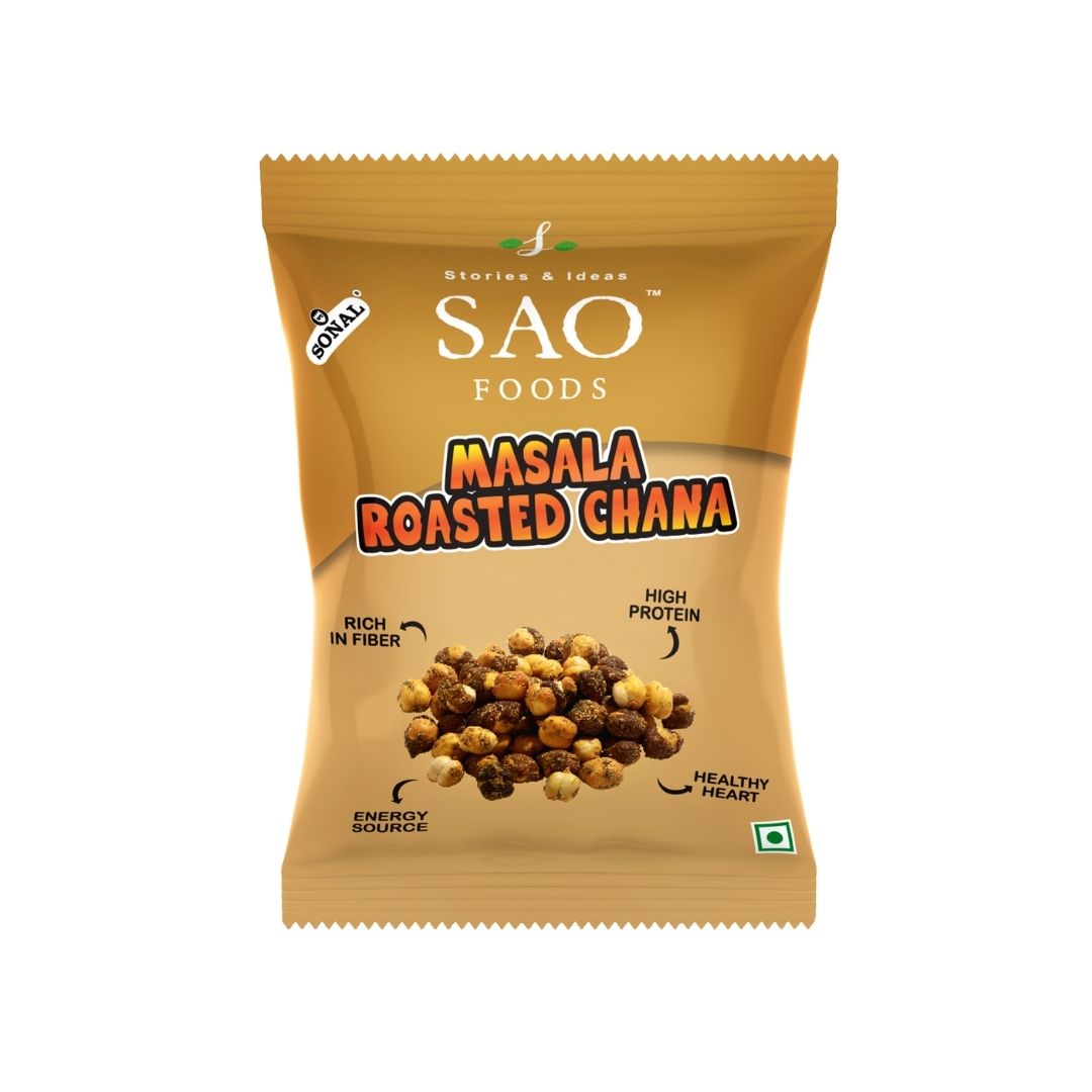 Packaging of SAO Foods Masala Roasted Chana