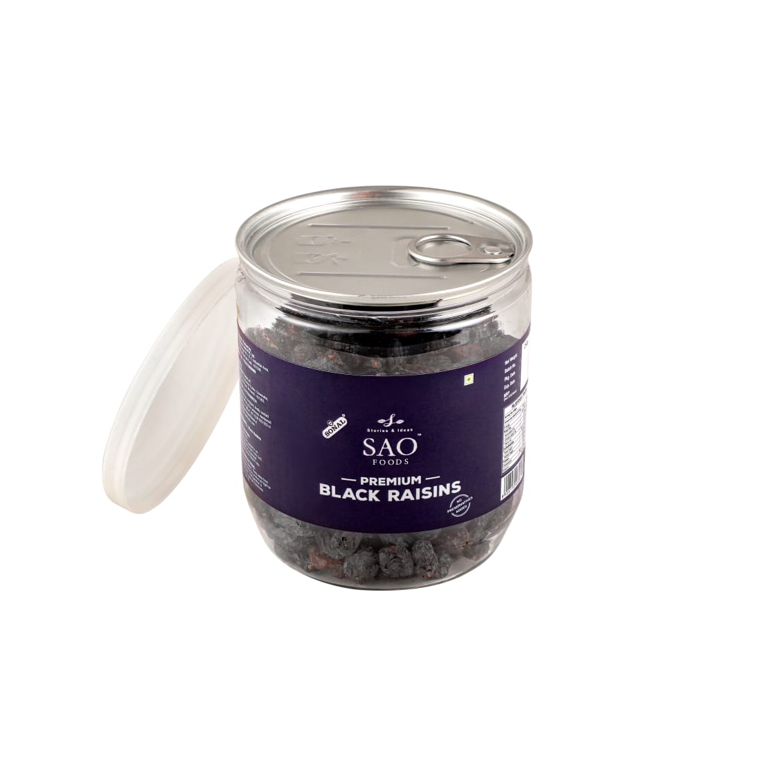 SAO FOODS Black Raisins 250 gm | PET Jar with Aluminum cap
