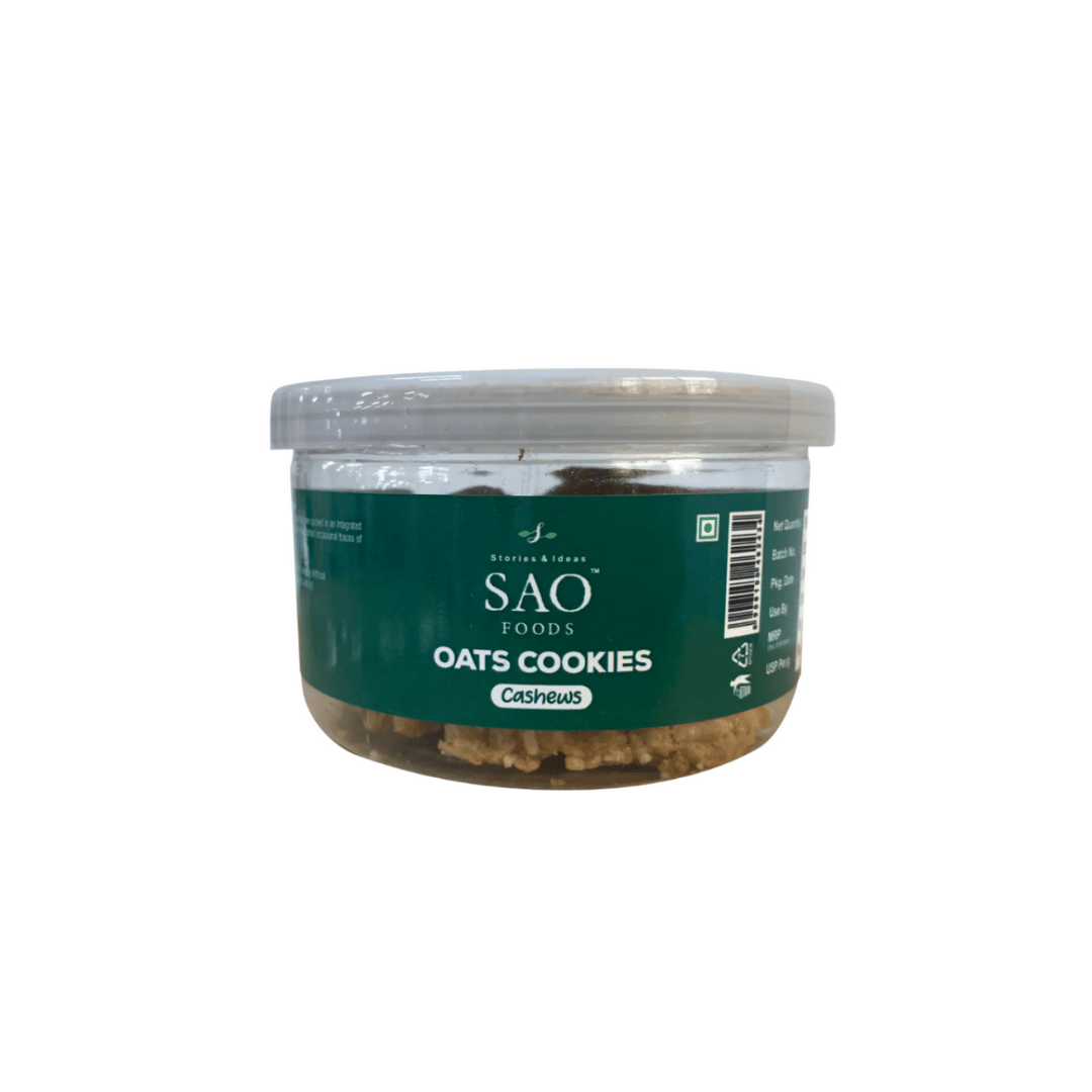SAO FOODS Oats Cookies Cashews 90gm - SAO Foods # #