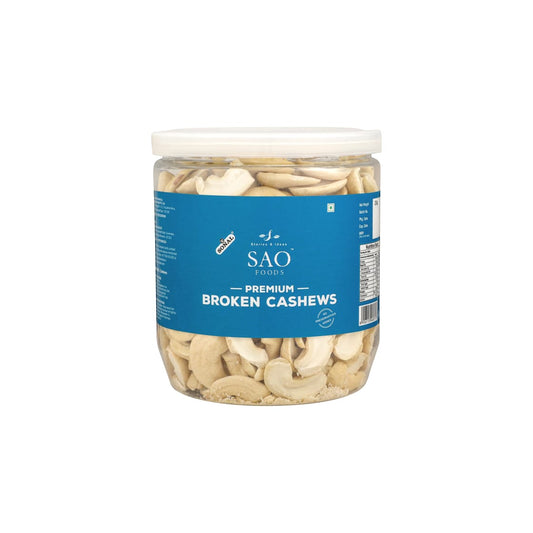 SAO FOODS Premium Broken Cashews 250 gm | PET Jar With Aluminum Cap