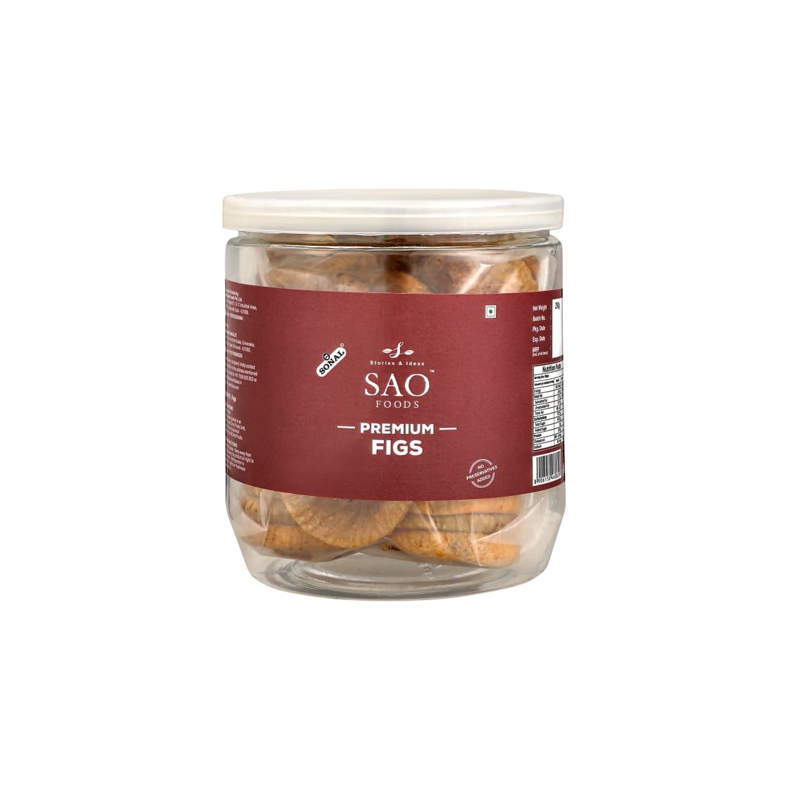 SAO FOODS Premium Figs 250 gm | PET Jar with Tin Cap - SAO Foods # #