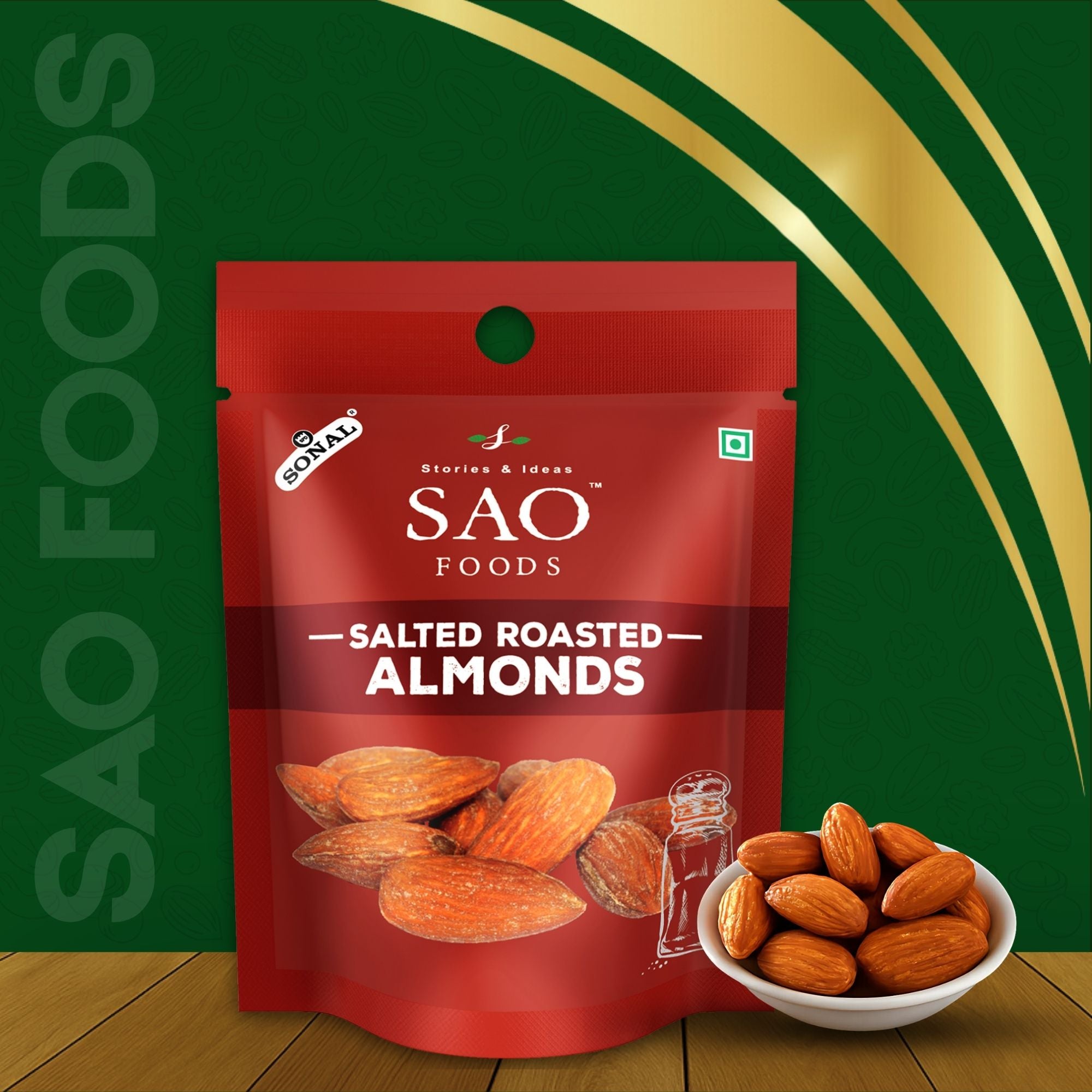 Salted Roasted Almonds With Open Products
