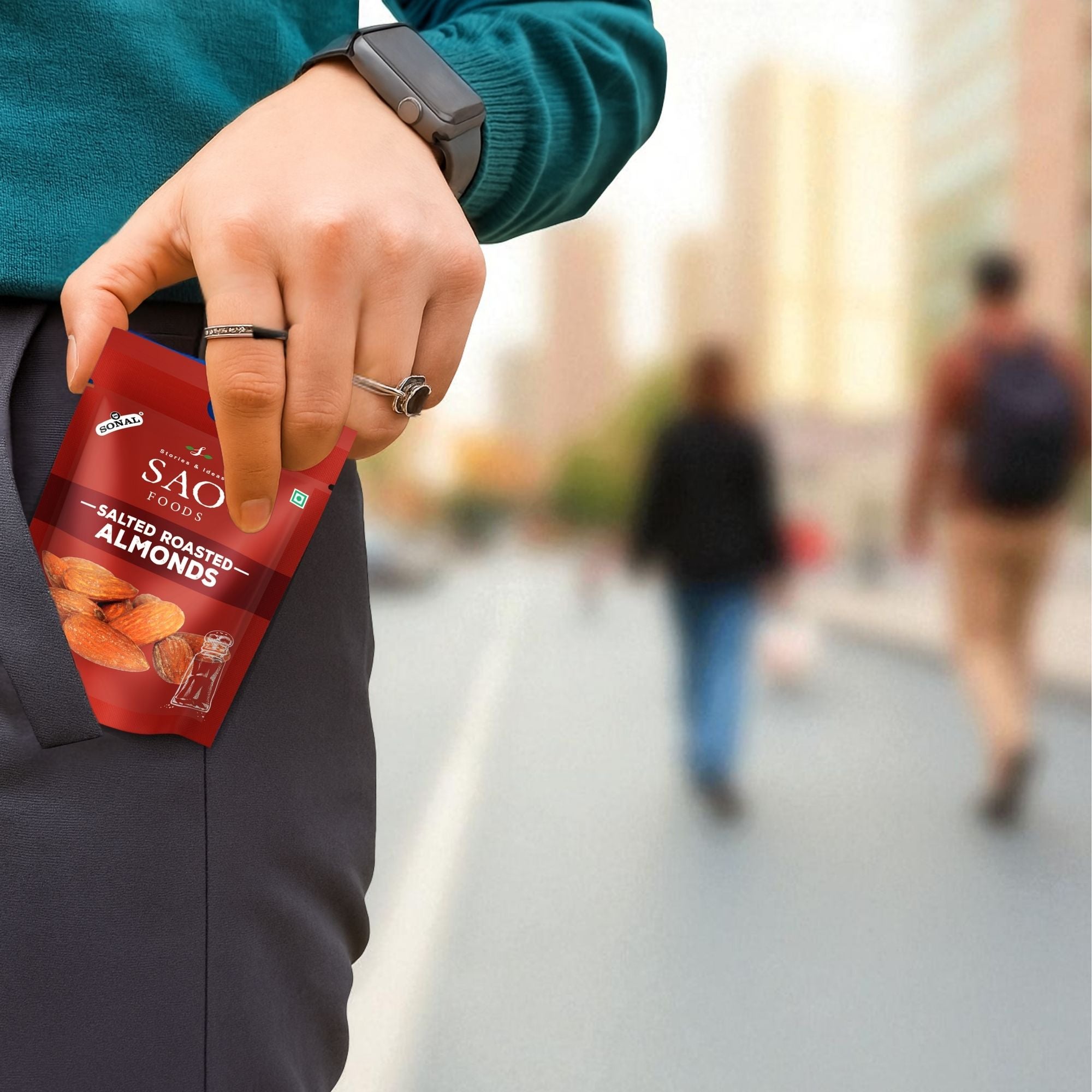 Salted Roasted Almonds - 100g | 10 Small Packs