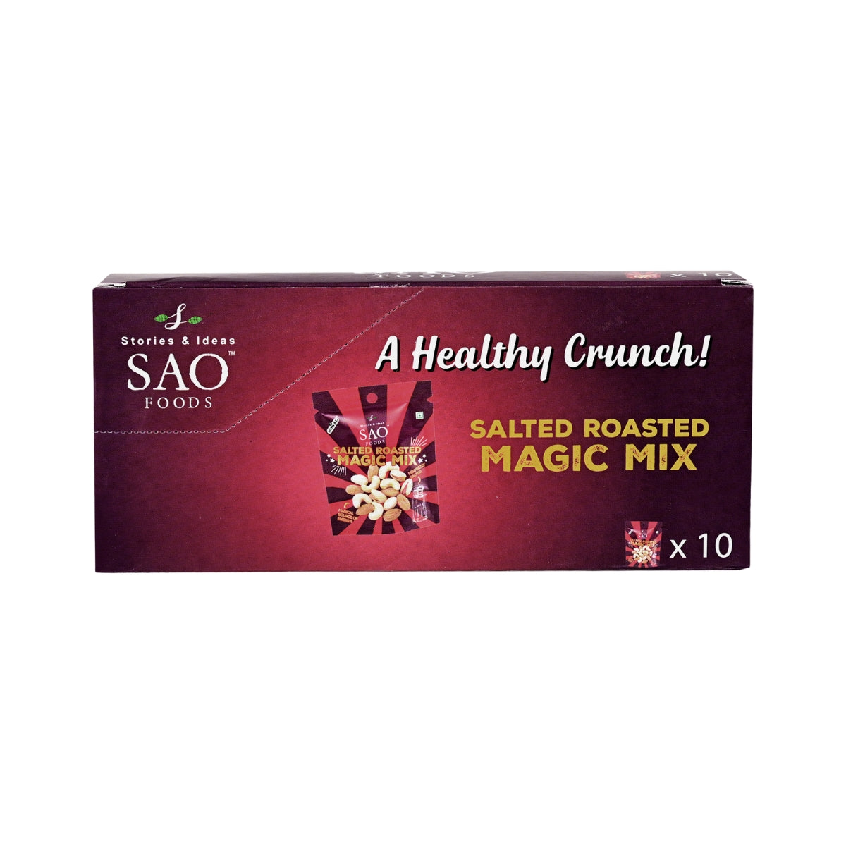 Assorted pack of salted roasted mixed nuts 120g in 10 small packs