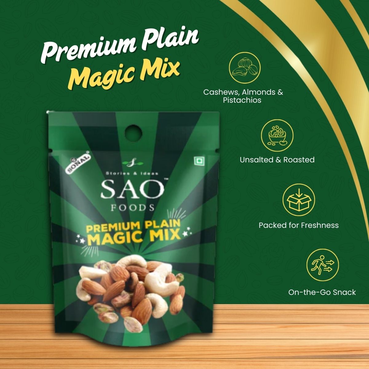 Unsalted Roasted Premium Magic Mix with Features