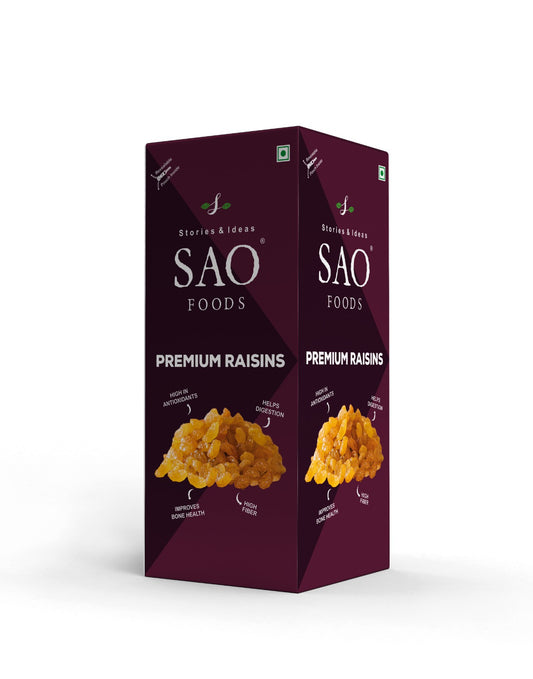 SAO FOODS  Premium Raisins 250 gm | Refill Pack | Ziplock pouch inside