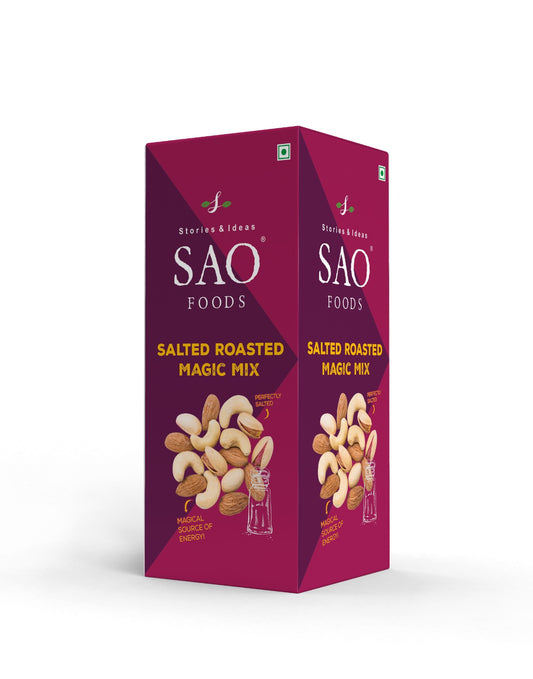 SAO FOODS Roasted & Salted Magic Mix 250 gm | Refiil Pack | Ziplock pouch inside