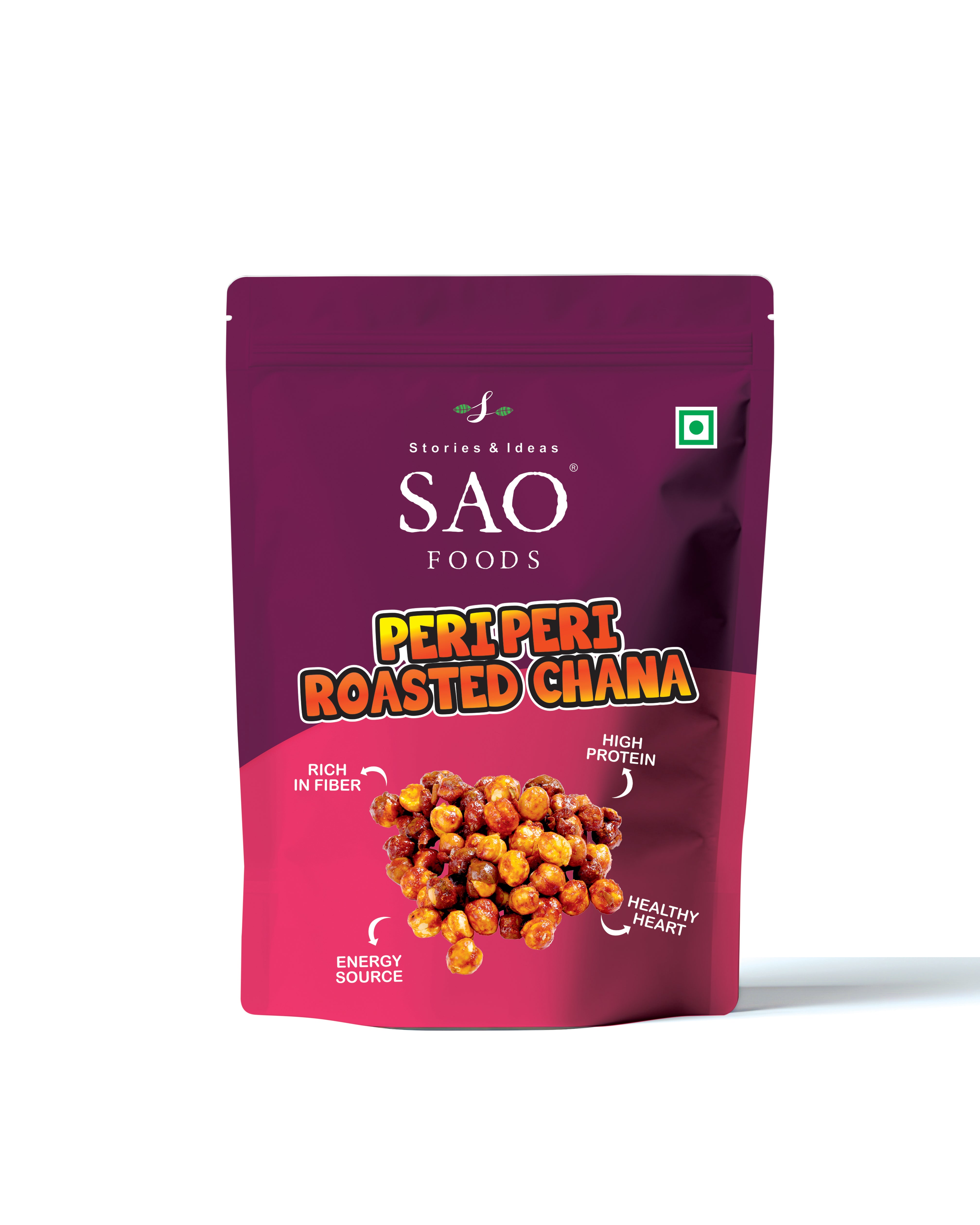 SAO Foods Peri Peri Chana Desi Mix 200g | Refill Pack | Ziplock Pouch - SAO Foods # #