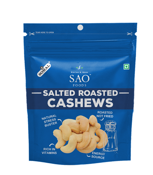 SAO FOODS Roasted & Salted Cashews  30g (Pack of 10 * 30 gms)