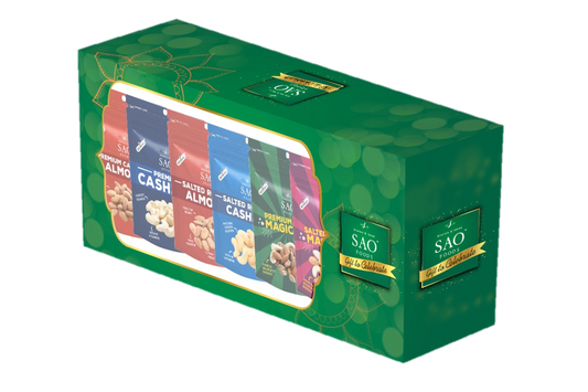 SAO FOODS Assorted Dry Fruits Box Rs. 50 each (10 packs of 30 gm each) | Bigger Packs